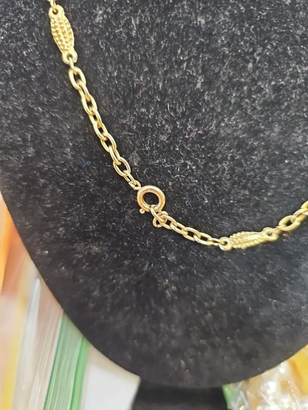 Necklace 16 inch  Gold-tone  Spring Ring Clasp